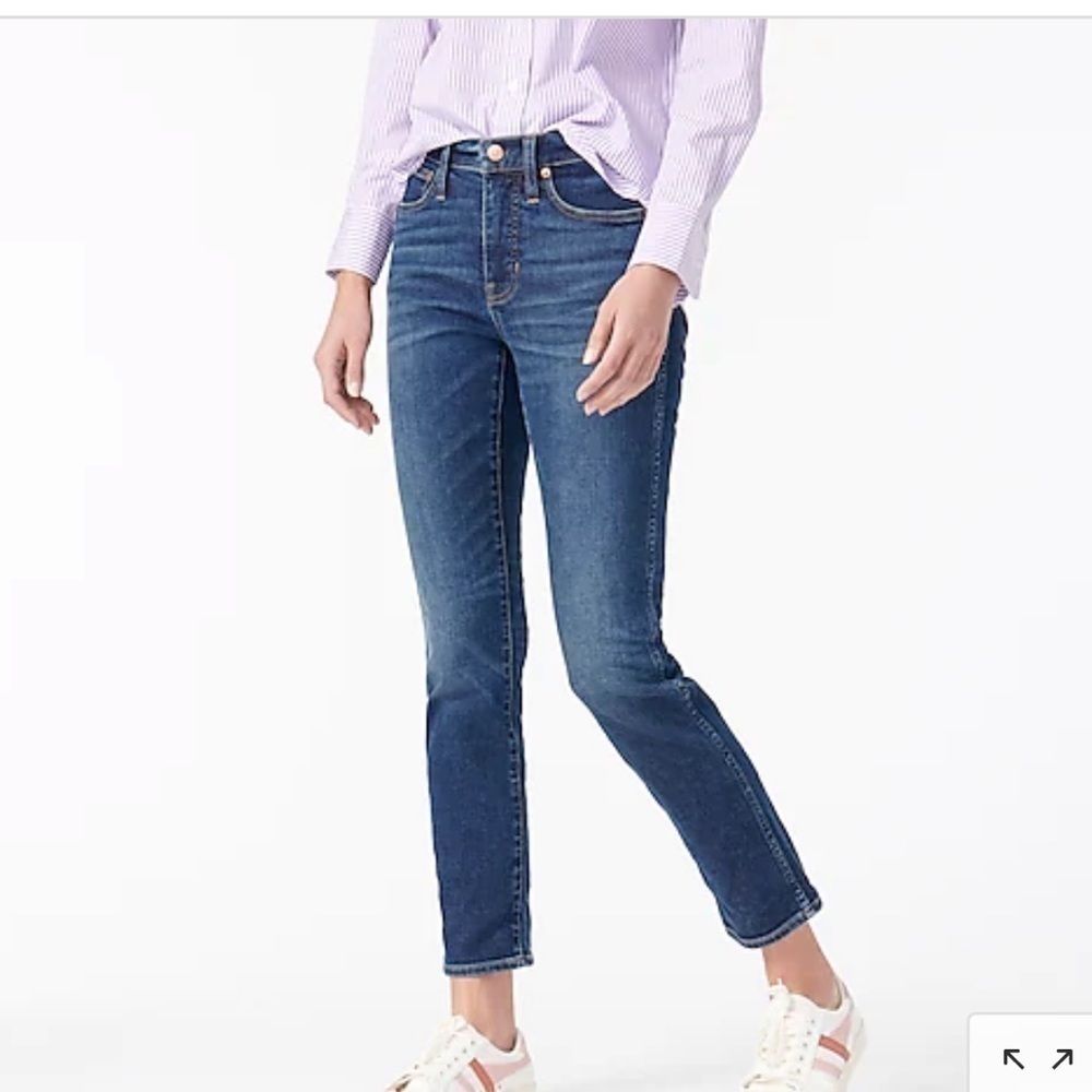 J. Crew Women's Straight-Leg Jeans in Medium Blue